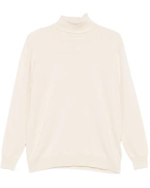 Brunello Cucinelli Monili-Chain Roll-Neck Sweater - White