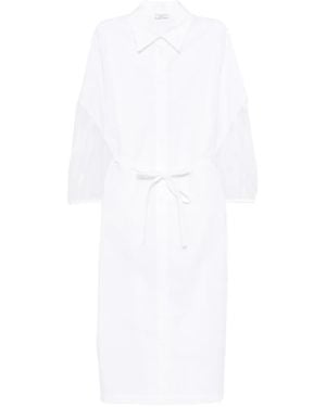 Peserico Tie-Waist Midi Dress - White