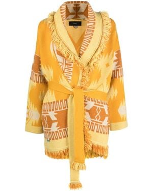 Alanui Cardigan Mit Jacquardmuster - Gelb