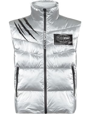 Philipp Plein Printed Padded Vest - Grey