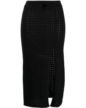 Cashmere In Love Falda midi de ganchillo Mona - Negro