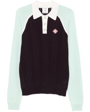 CASABLANCA Polo con diseño colour block - Azul