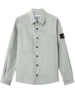 Stone Island Logo-patch Shirt - Grey