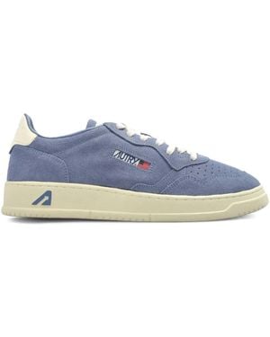Autry Medalist Low perforated suede sneakers - Blau
