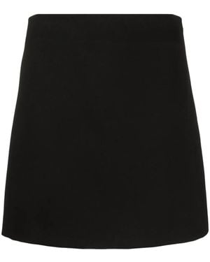 Atu Body Couture High-Waist A-Line Mini Skirt - Black