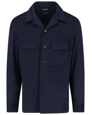 ZEGNA Cashmere Shirt - ブルー