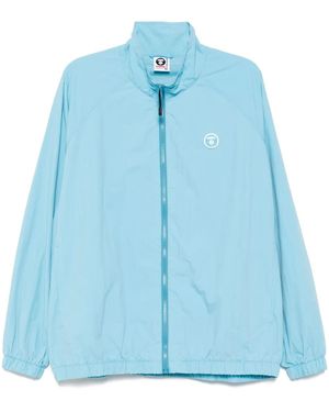 Aape By A Bathing Ape Aapenow Moonface-Logo Windbreaker Jacket - Blue