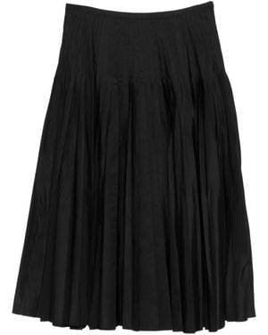 Rohe Falda Midi Plisada - Negro