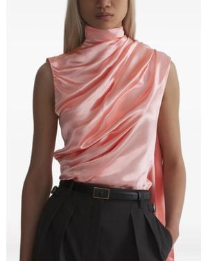 Mugler Mouwloze Sjaal Top - Rood