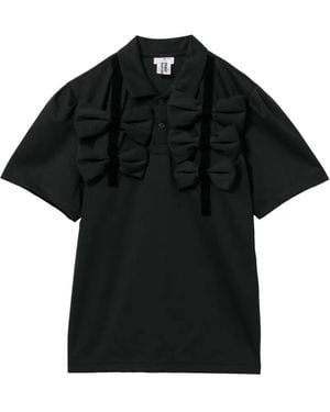 Noir Kei Ninomiya Ruffled Detail T-Shirt - Black