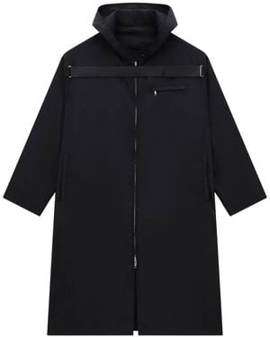 Courreges Parka Con Capucha Y Cremallera - Azul