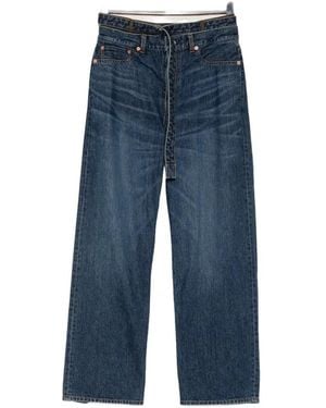 Sacai Layered Panel Jeans - Blue