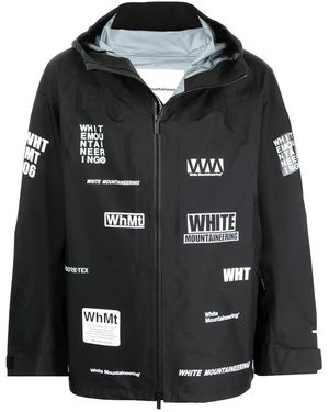 White Mountaineering Graphic-Print Zip-Up Lightweight Jacket - Black