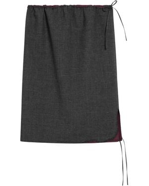 Prada Gonna Midi Con Coulisse - Nero
