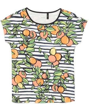 Marc Cain Striped T-Shirt - White