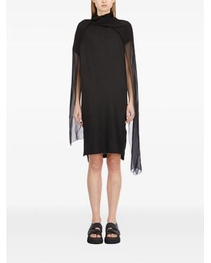 Masnada Robe Mi-Longue À Détail De Foulard - Noir