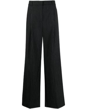 MICHAEL Michael Kors Pinstripe-Pattern Palazzo Pants - Black