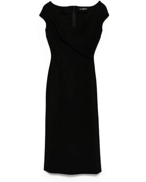 Ermanno Scervino Short-Sleeve Midi Dress - Black