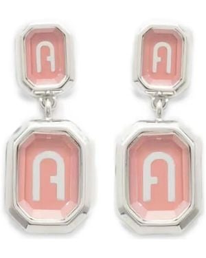 Furla Ohrring Mit Logo - Pink