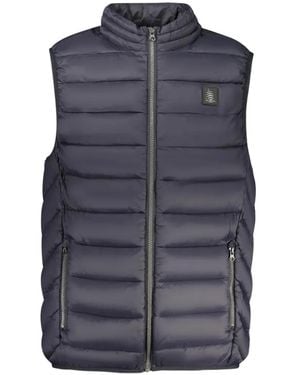 Marina Yachting Gilet Matelassé À Patch Logo - Bleu