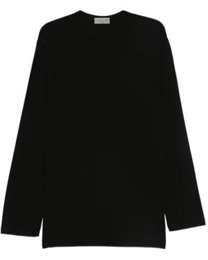 Yohji Yamamoto Klassisches Langarmshirt - Schwarz