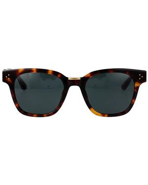 Linda Farrow Sanchez Rectangle-Frame Sunglasses - Black