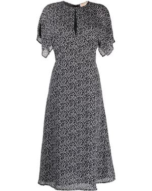 MICHAEL Michael Kors Midikleid Mit Abstraktem Print - Grau