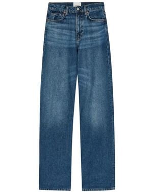 Reformation Cary Jeans Met Wijde Pijpen - Blauw