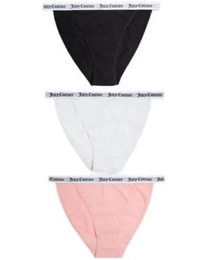 Juicy Couture Logo-Waistband Briefs - Black