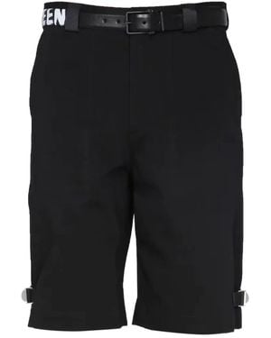 McQueen Bermudas con cinturón - Negro