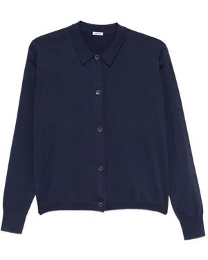 Aspesi Collar Buttoned Cardigan - Blue