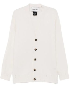 Amaranto Button-Up Cardigan - White