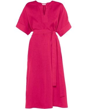 Eres Bibi Linen Midi Dress - Pink