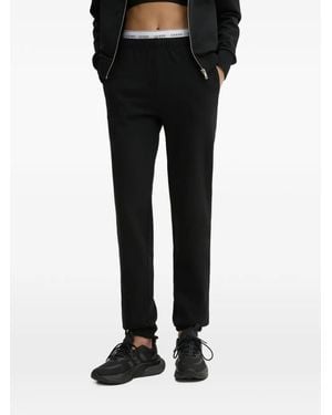 Guess Logo-Waistband Track Pants - Black