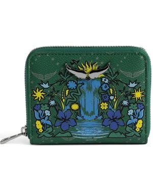 Zadig & Voltaire Mini Zv Portemonnaie Mit Monogramm-Print - Grün