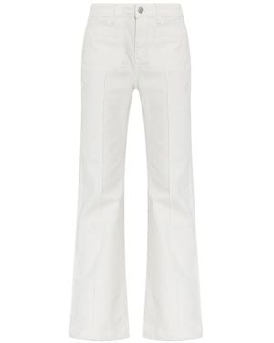 Munthe Patch-Pocket Flared Pants - White