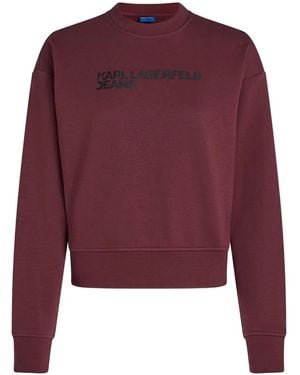 Karl Lagerfeld Felpa Con Stampa Logo - Rosso