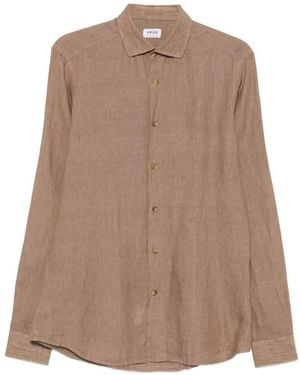 VELA SHOP Button-Up Long-Sleeve Shirt - Brown