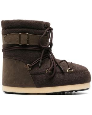 Moon Boot Evx Light Nubuck Dark Felt Boots - Black