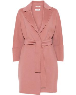 Max Mara Wool Midi Coat - Pink