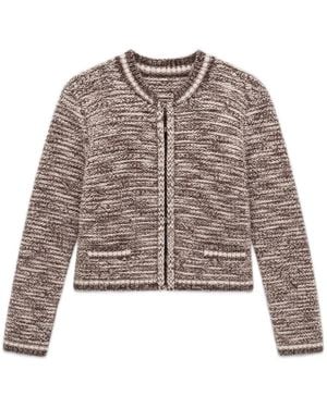 IRO Dunmore Marl-Knit Jacket - Brown