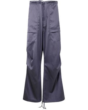 Entire studios Pantalones con bolsillos cargo y cordones - Azul