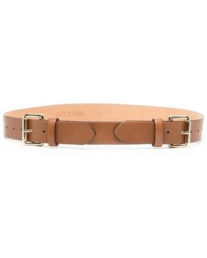 Dice Kayek Leather Belt - Brown