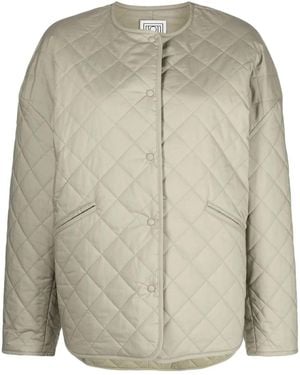 TOTEME Oversized Quilted Jacket - Natural