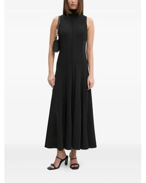Sandro Ferrone Vestido acampanado con cuello alto - Negro