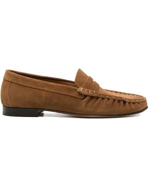 Poeve Wanda Suede Loafers - Brown