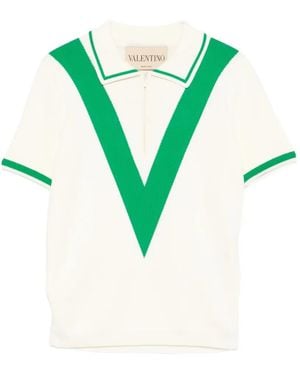 Valentino Garavani Polo À Col V - Green