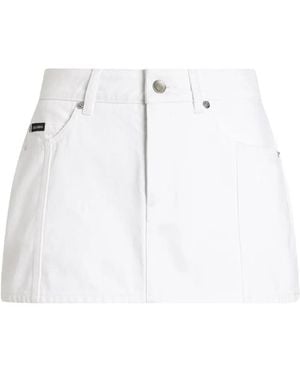 Dolce & Gabbana Denim Mini Skirt - White