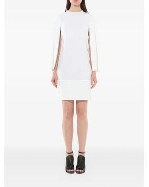 Givenchy Seidenkreppkleid Mit Geschlitzten Ärmeln - Weiß