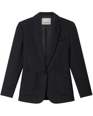 Isabel Marant Pomili Tailored Whipcord Wool Jacket - Black